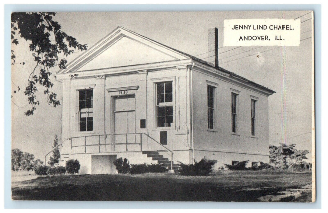 A View Of Jenny Lind Chapel Andover Illinois IL Unposted Vintage Postcard