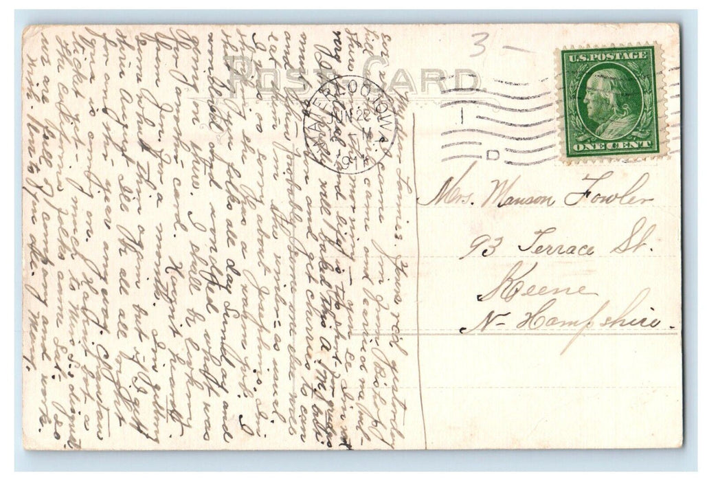 1911 Coliseum Chautauqua Park Waterloo Iowa IA Posted Antique Postcard