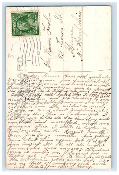 1911 Coliseum Chautauqua Park Waterloo Iowa IA Posted Antique Postcard
