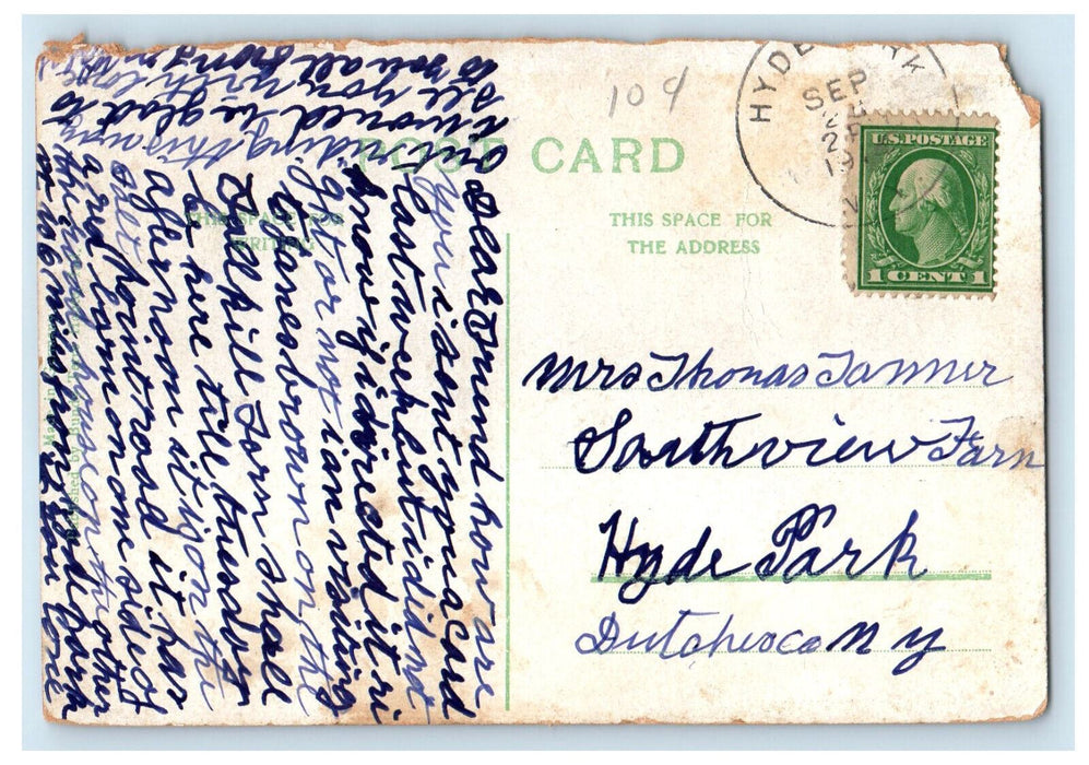 c1914 "Emeline Fairbanks Memorial Library" Terre Haute Indiana IN Postcard