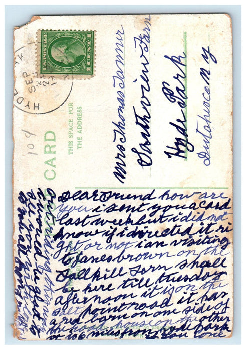 c1914 "Emeline Fairbanks Memorial Library" Terre Haute Indiana IN Postcard