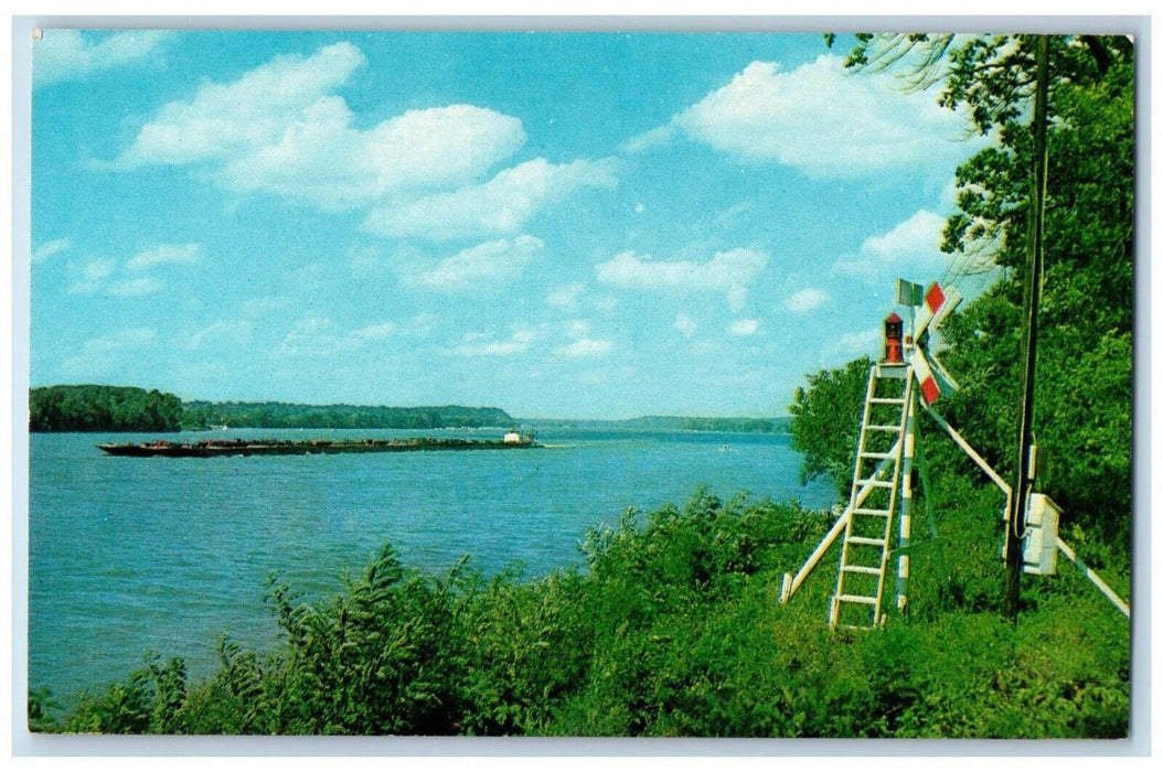 c1960's Beacon Light On Ohio River Louisville Kentucky KY Antique Postcard