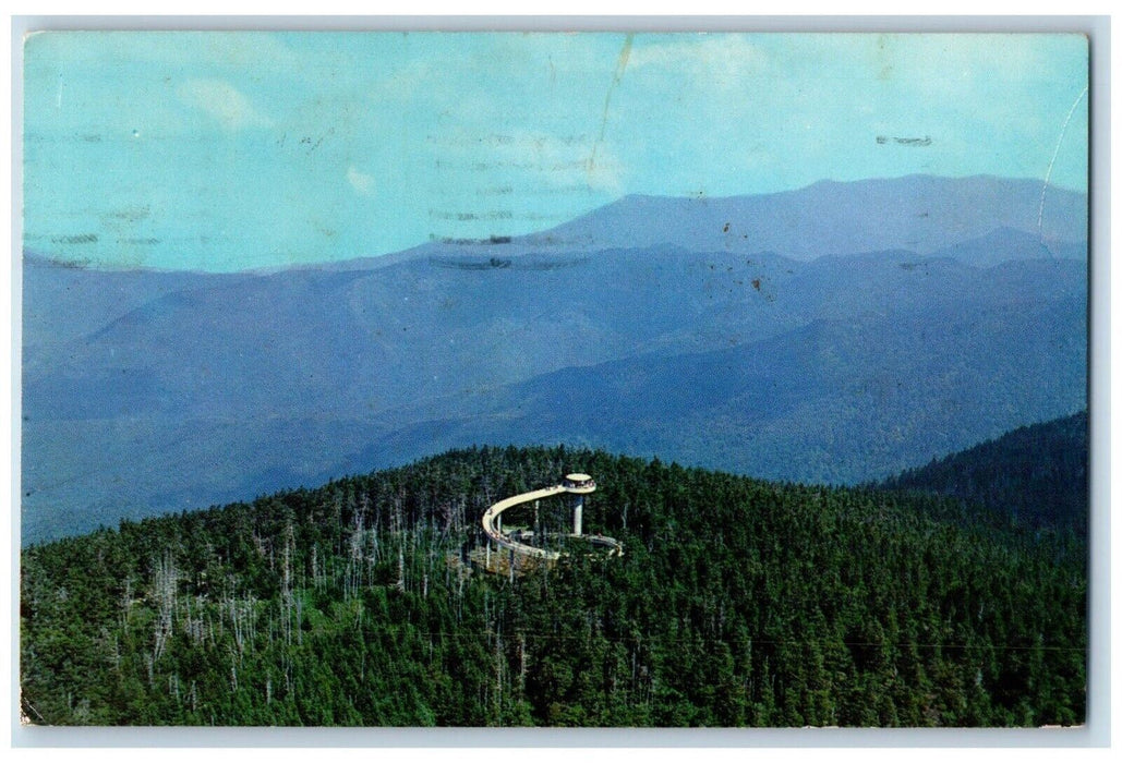 c1960s Clingmans Dome Observation Tower 1967 Gatlinburg North Carolina Postcard