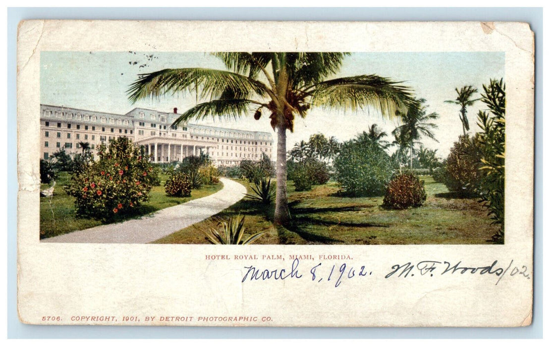 1902 Hotel Royal Farm Miami Florida FL Antique Posted PMC Postcard