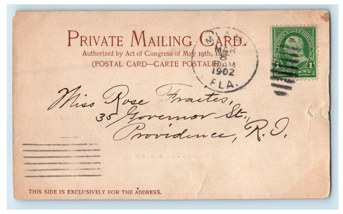 1902 Hotel Royal Farm Miami Florida FL Antique Posted PMC Postcard
