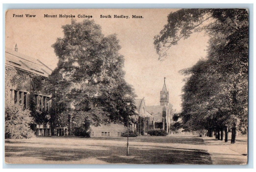c1920's Front View Mount Holyoke College South Hadley Massachusetts MA Postcard