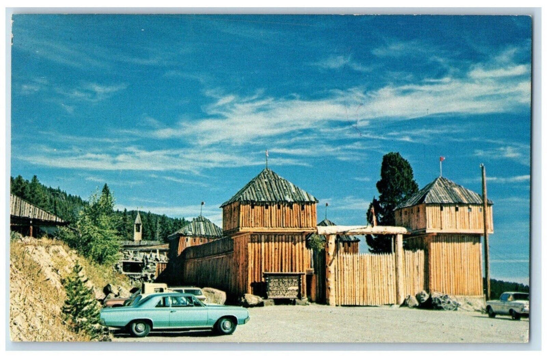 c1960's Frontier Town near Helena Car Park Montana Canada CA Vintage Postcard