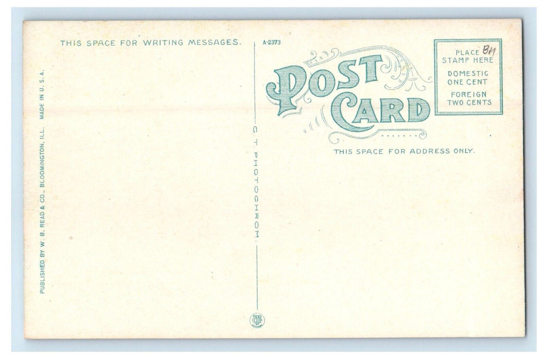 c1930's A Driveway Miller Park Road Bloomington Illinois IL Unposted Postcard