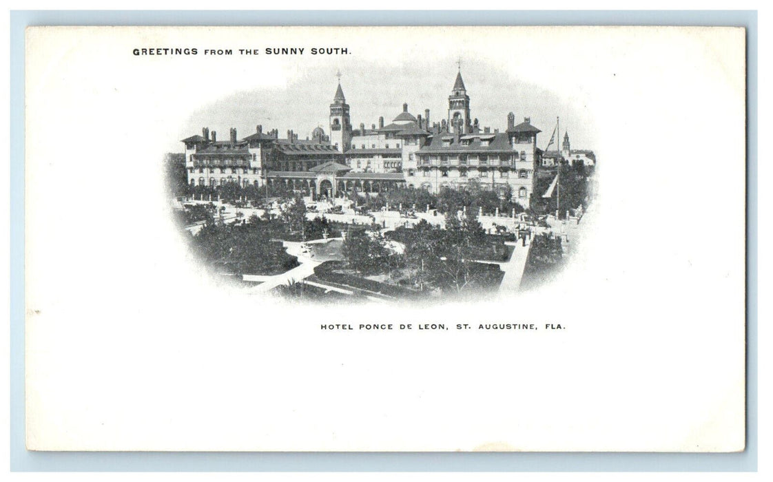 c1900s Greetings from the Sunny South, Hotel Ponce De Leon Florida FL Postcard