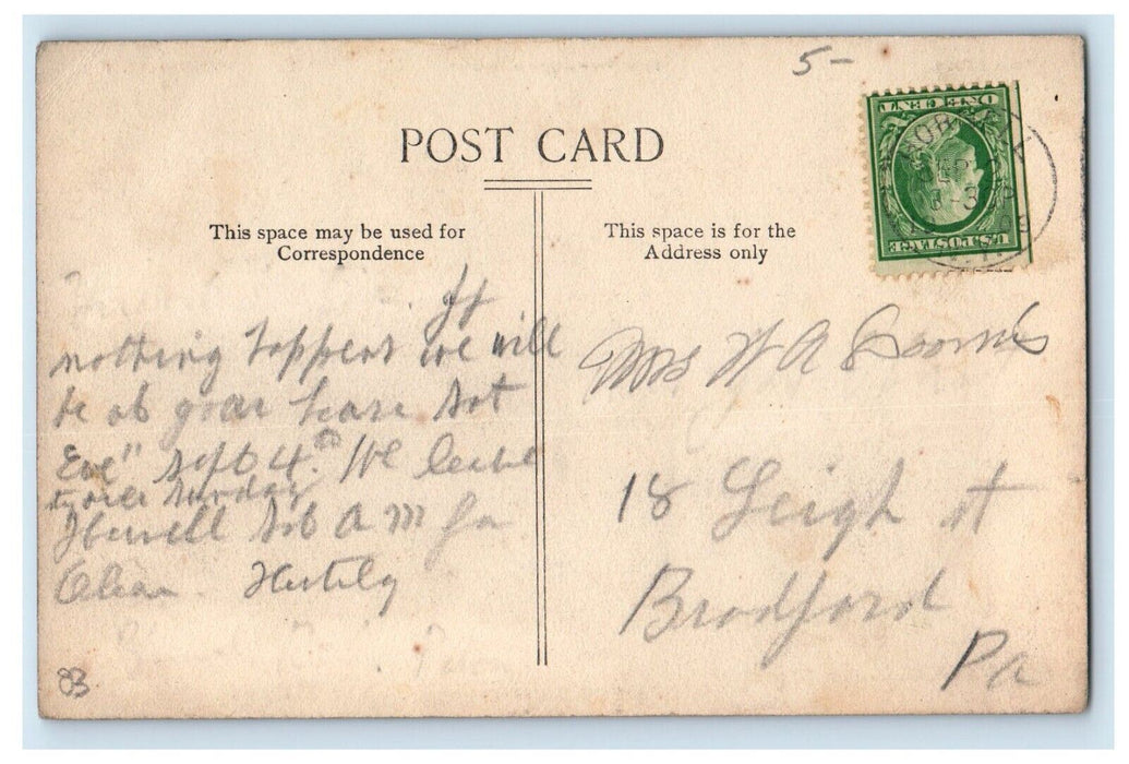 1909 Post Office And First Presbyterian Church Hornell New York NY Postcard