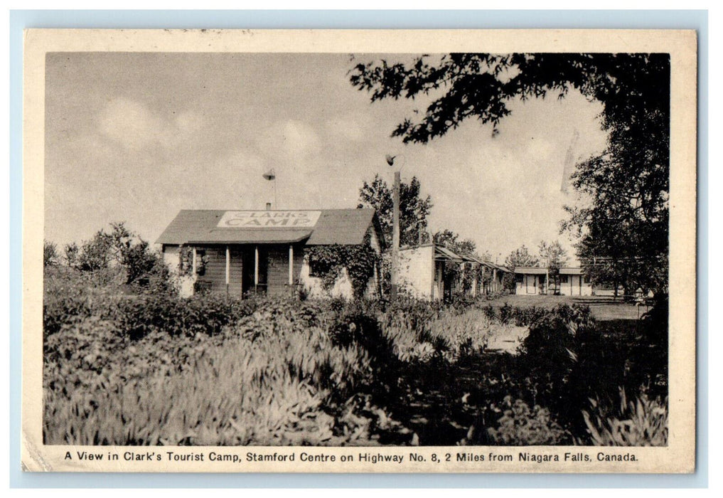 1940 View in Clark's Tourist Camp, Niagara Falls Canada Vintage Postcard