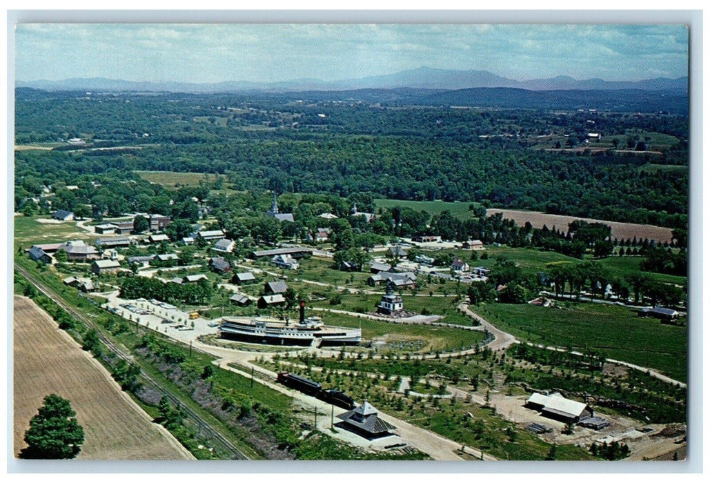 c1960's Bird's Eye View Shelburne Museum Shelburne Vermont VT Vintage Postcard