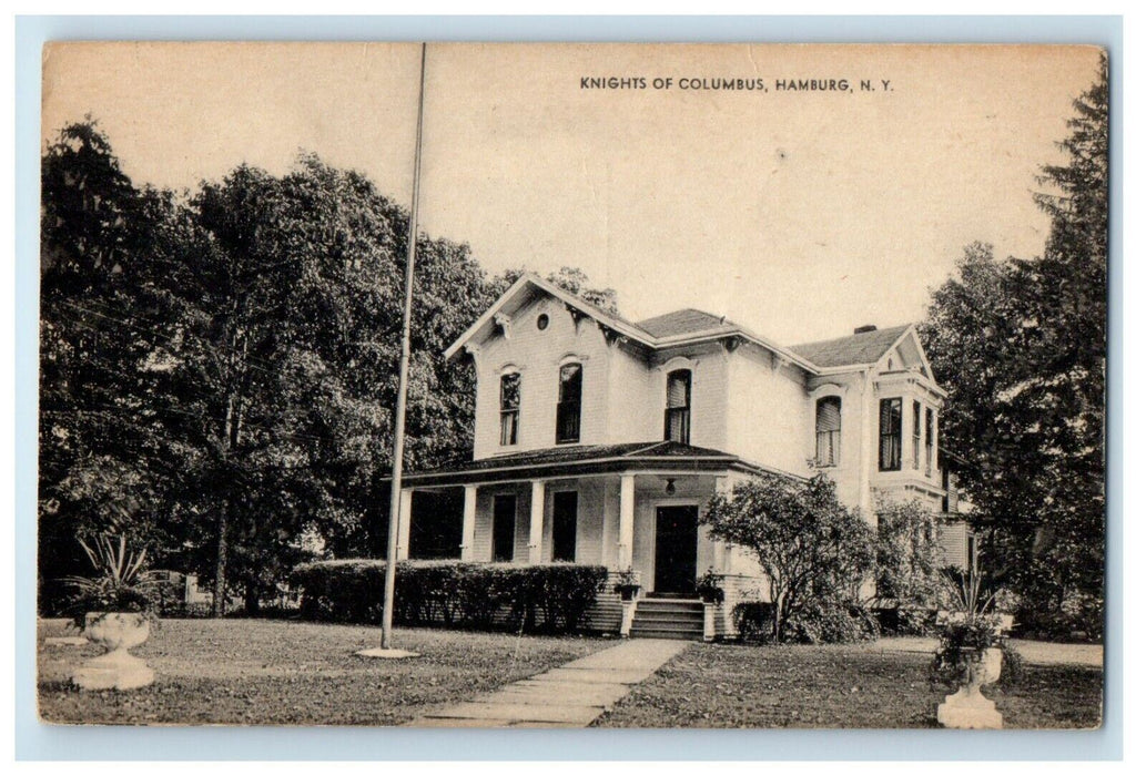 c1910's Knights Of Columbus Hamburg New York NY Posted Antique Postcard