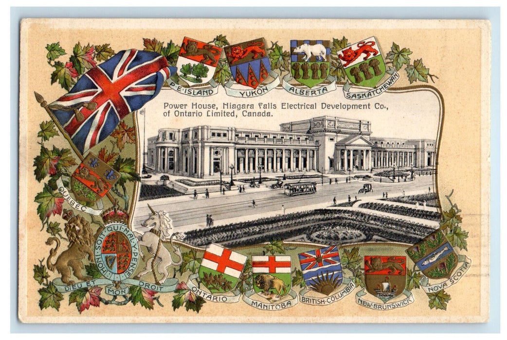 c1910's Canada Logos, Power House, Electrical Development Co. Canada Postcard