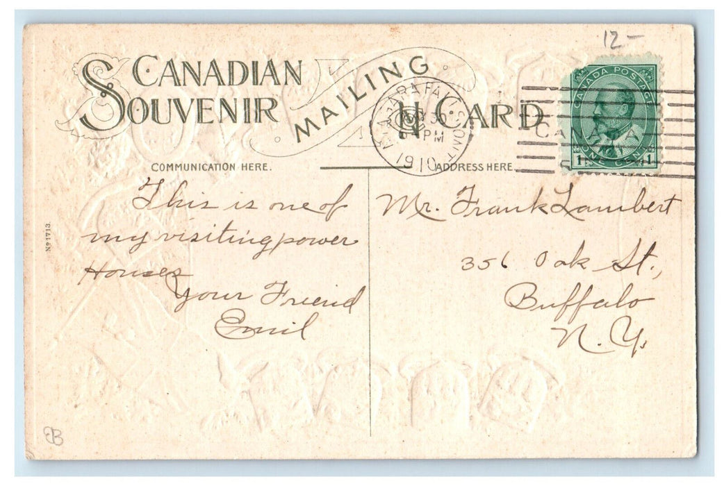 c1910's Canada Logos, Power House, Electrical Development Co. Canada Postcard