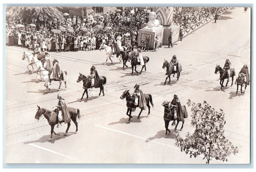 1923 Shriners Parade Horses G.W. Stephenson Washington DC RPPC Photo Postcard