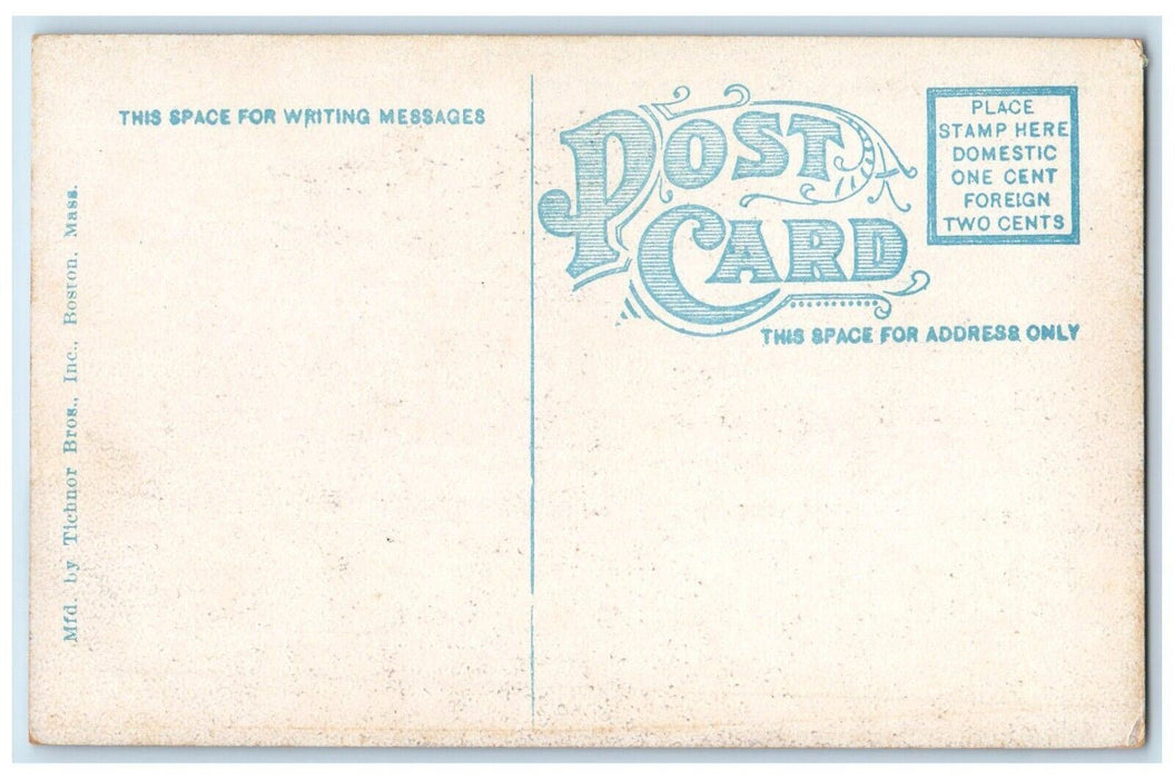 Police Station Building Street View Nashua New Hampshire NH Vintage Postcard