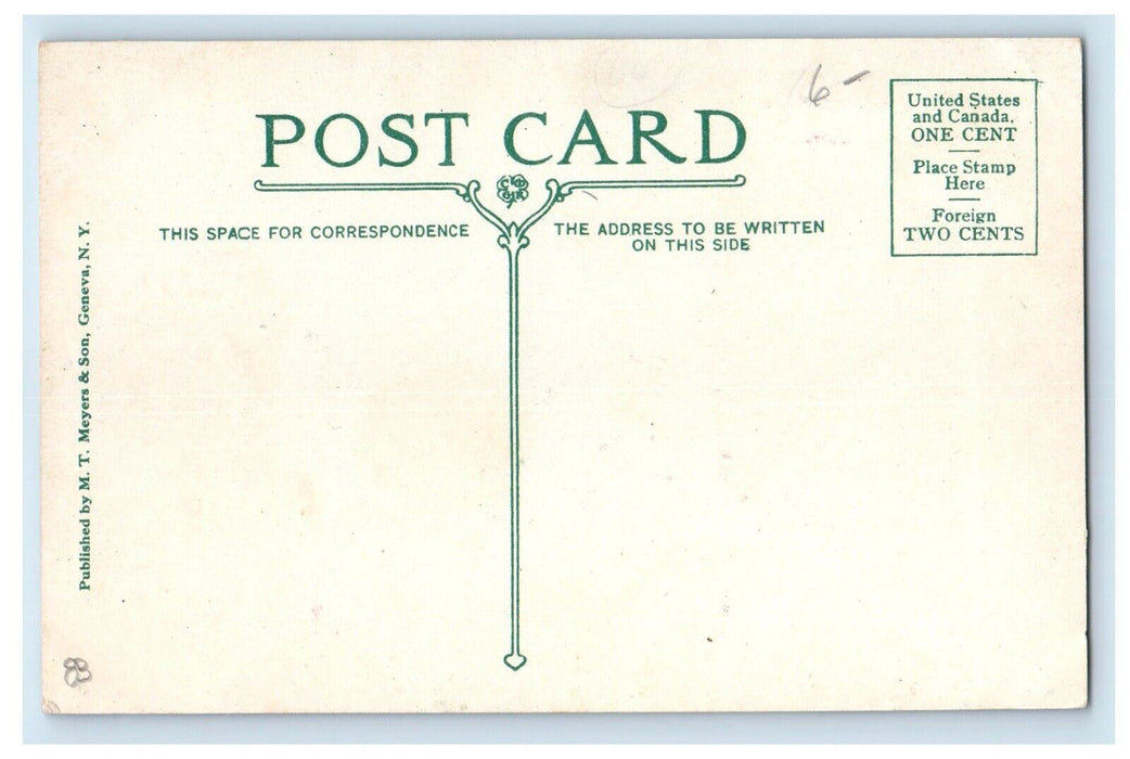 c1910's Lehigh Valley Station Depot Railroad Train Geneva New York NY Postcard