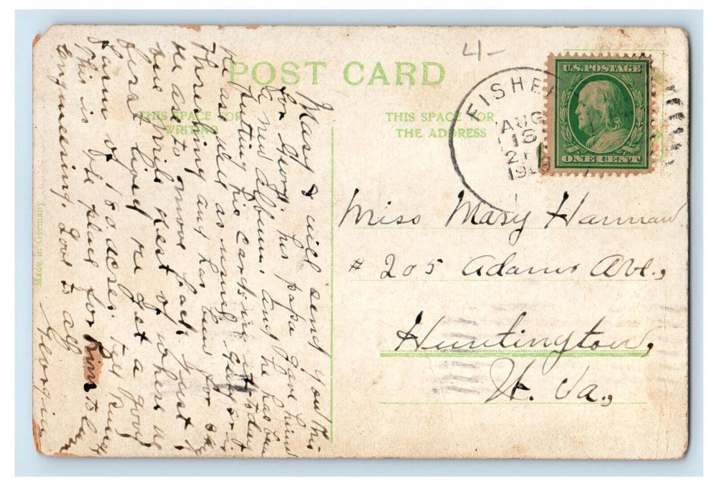 c1910 Engineering Hall, University of Illinois IL Posted Antique Postcard