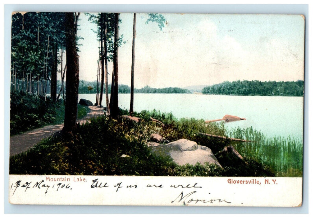 1906 View Of Mountain Lake Gloversville New York NY Posted Antique Postcard