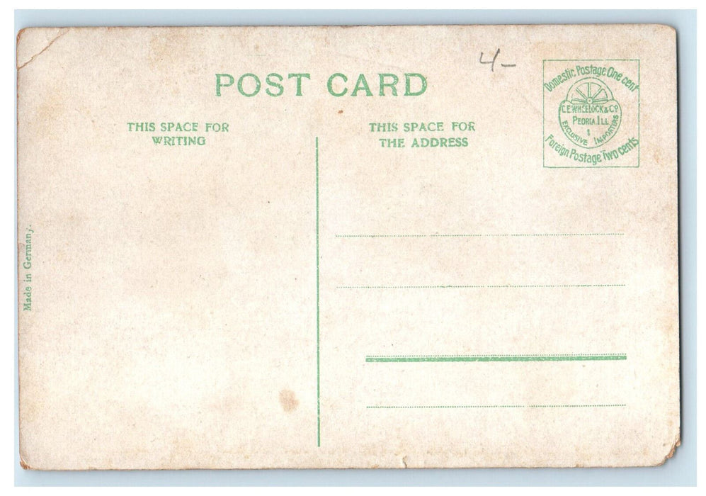 c1910 Carnegie Library Sterling Illinois IL Antique Unposted Postcard