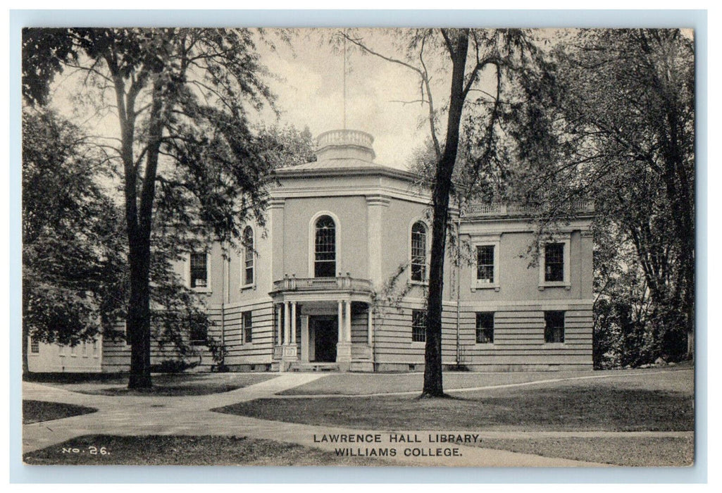 c1940's Lawrence Hall Library Williams College Williamstown, MA Postcard