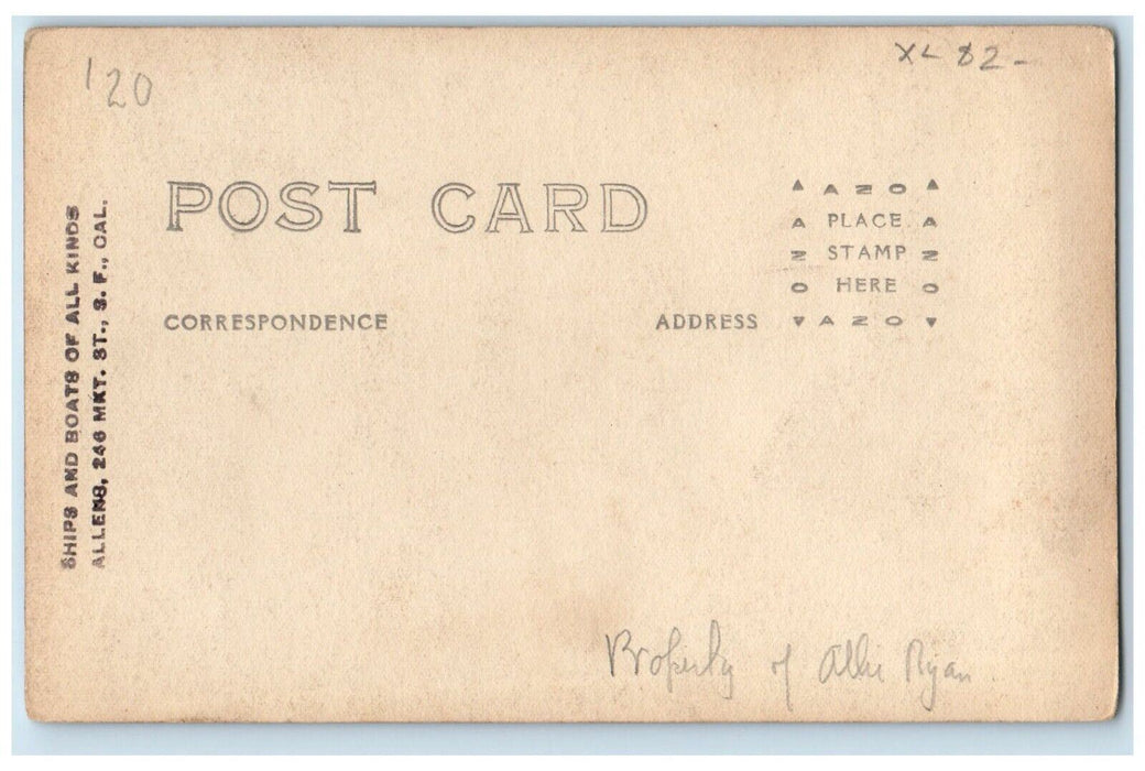 c1920's Steamship Sumanco Port Ship Yard RPPC Photo Postcard