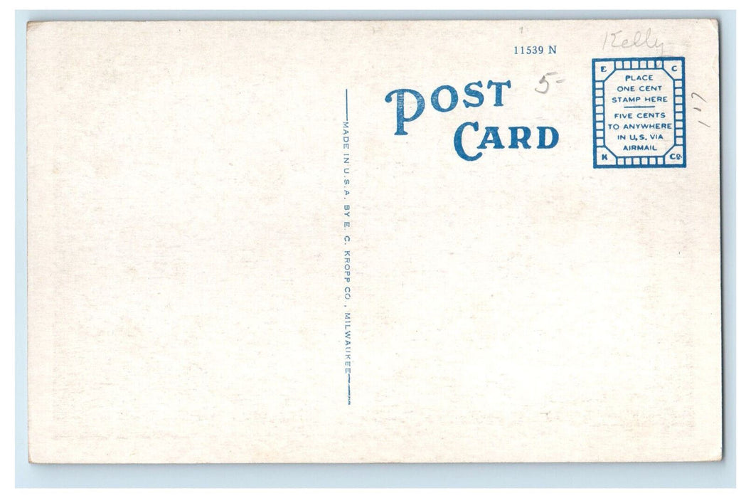 c1930's Memorial Library Collinsville Illinois IL Unposted Postcard