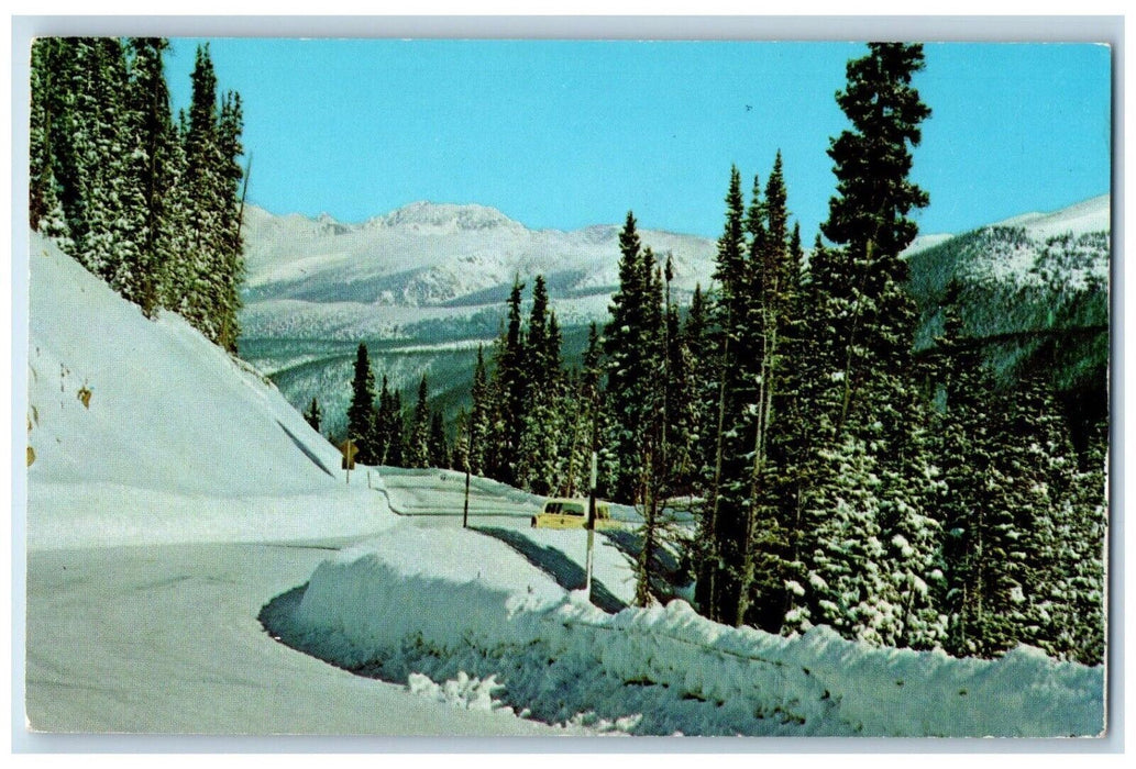 c1960's Scenic Raton Pass Snow Season Southern Colorado CO Unposted Postcard