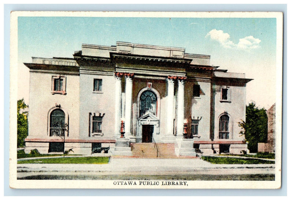 c1920's Ottawa Public Library Ottawa Ontario Canada Unposted Postcard