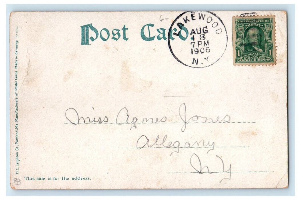 1906 Point Victoria Railroad Lake Chautauqua Lakewood New York NY Postcard