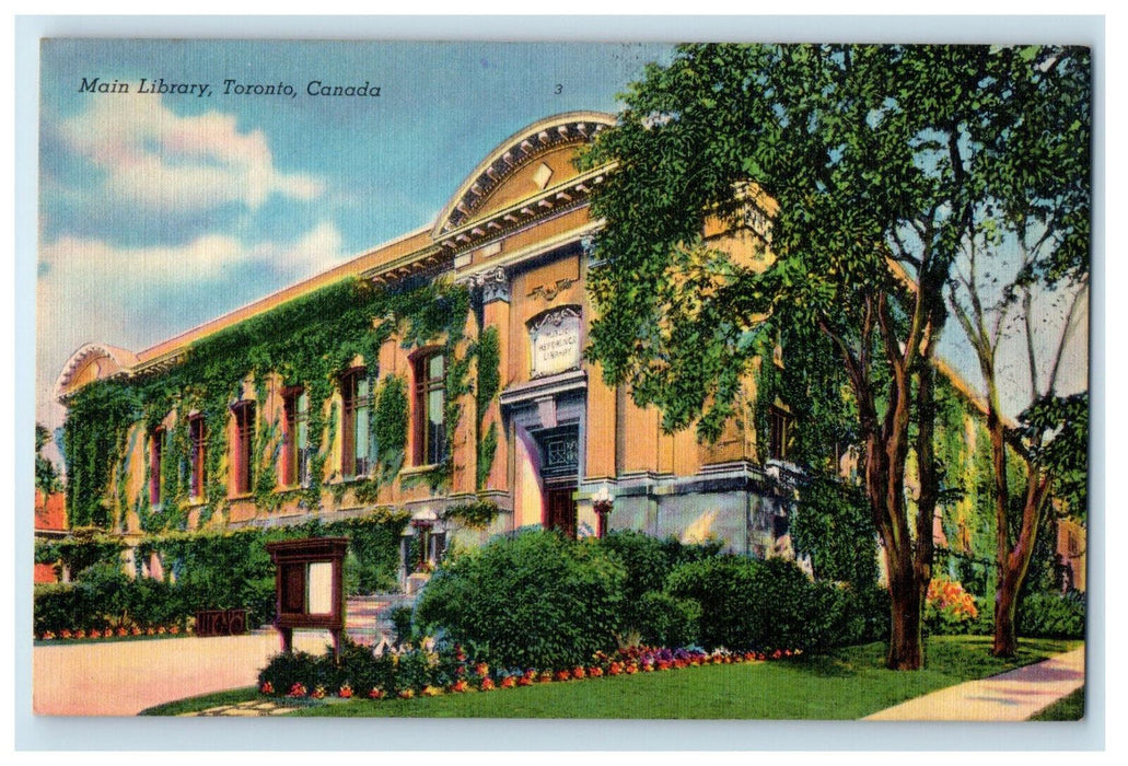 c1950's Main Library Toronto Canada Unposted Royal Specialty Sales Postcard