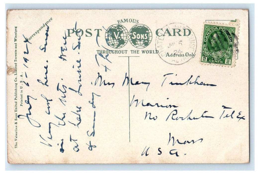 1924 Public Library Calgary Alberta Canada Posted Vintage Postcard