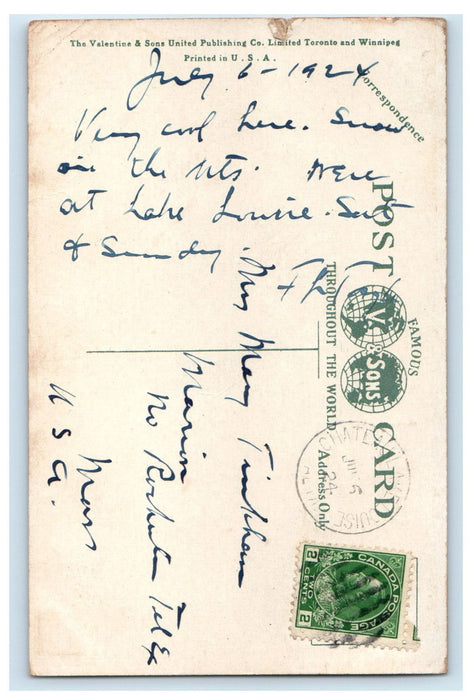 1924 Public Library Calgary Alberta Canada Posted Vintage Postcard