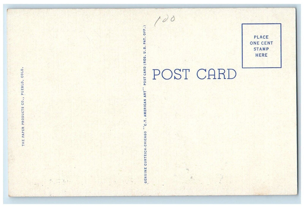 c1960's Central High School Building Outside View Pueblo Colorado CO Postcard
