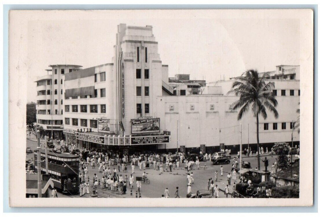 c1950 Movie Theater Pagan Love Song Howard Keel Bombay India RPPC Photo Postcard