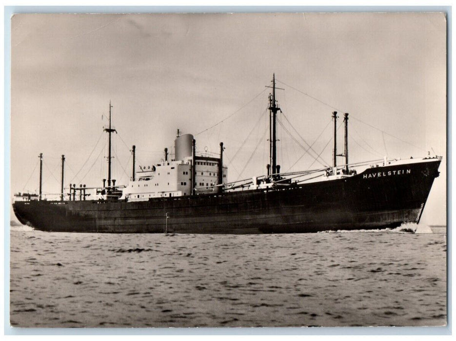 c1950's North German Lloyd Bremen Steamship Havelstein RPPC Photo Postcard