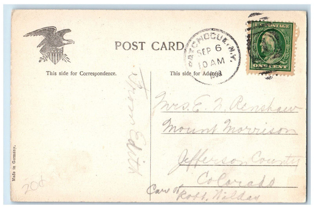 1909 The Congregational Church Patchogue Long Island New York NY Postcard