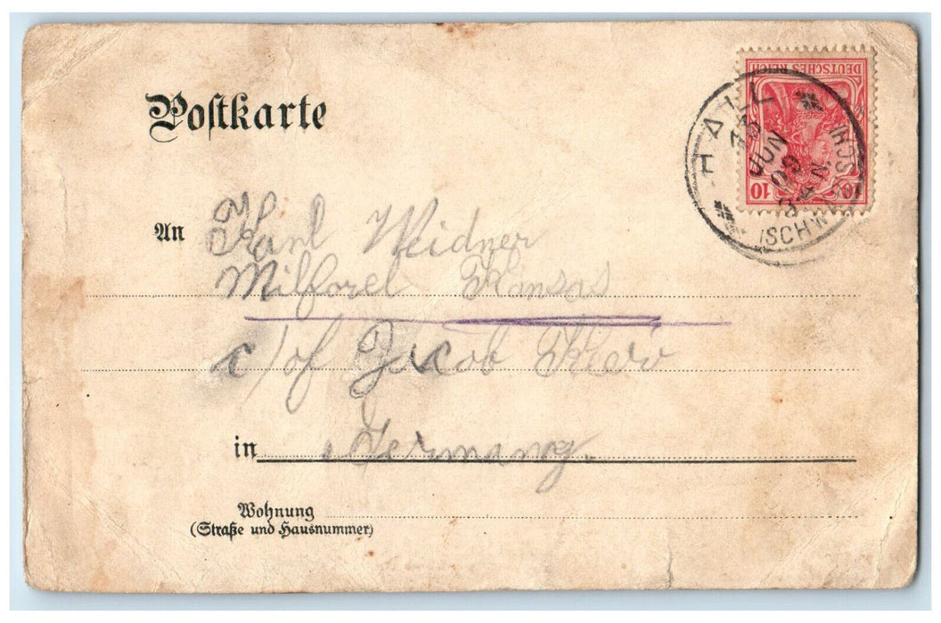 1909 Gruss Aus Enslingen Untermünkheim Germany Multiview Posted Postcard