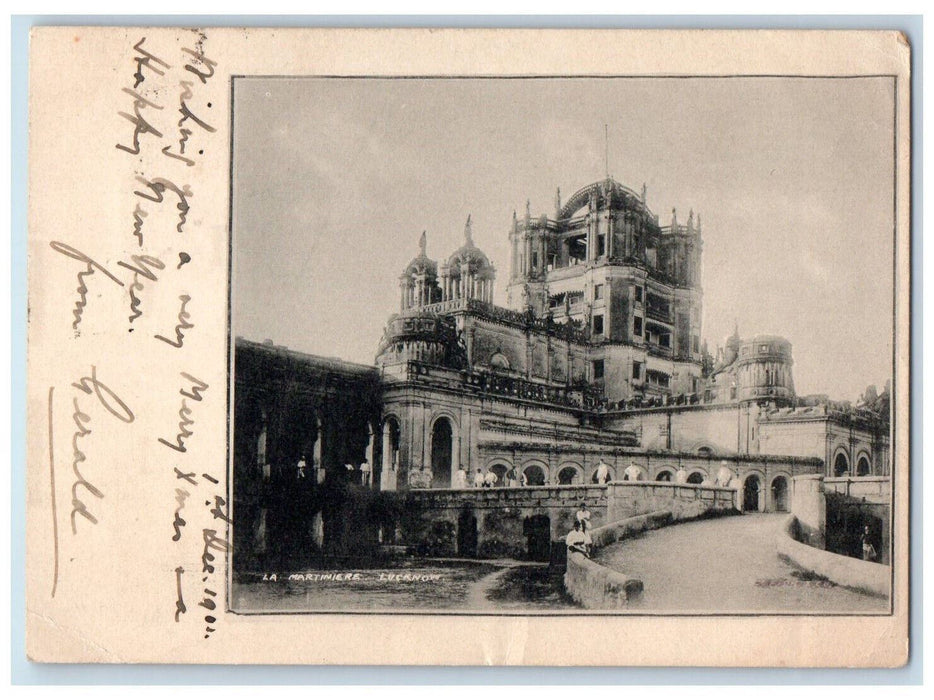 1901 La Martiniere Private School in Lucknow India Antique Posted Postcard