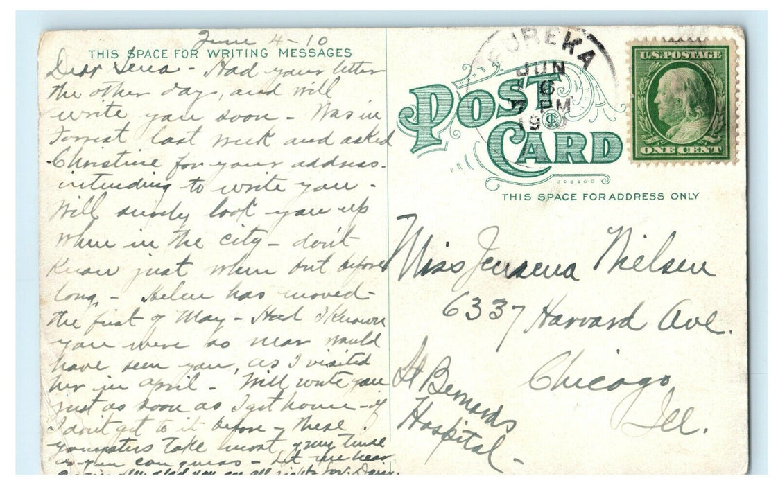1910 Eureka College Campus and Buildings, Eureka, Illinois IL Postcard