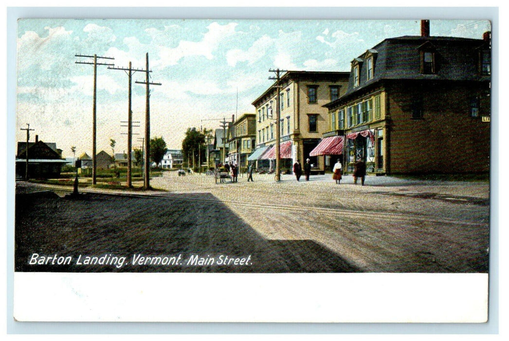 1923 Main Street, Barton Landing, Vermont VT Posted Vintage Postcard