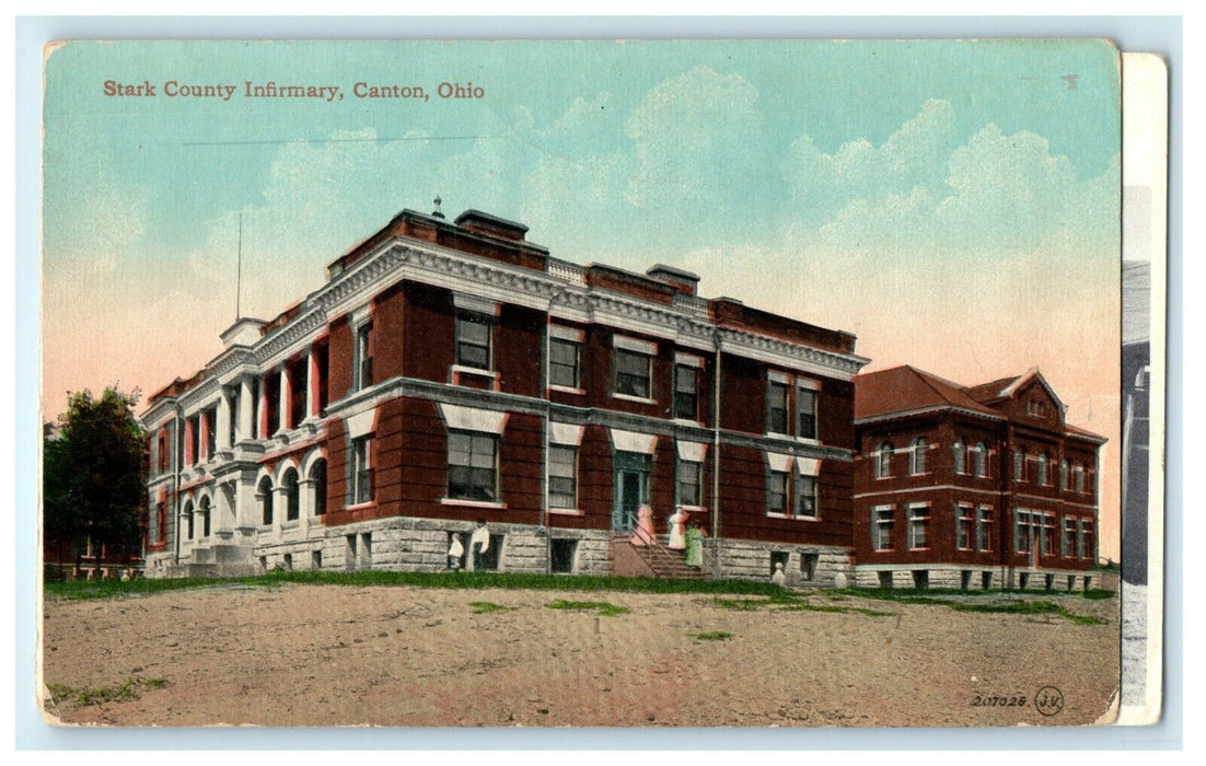 1909 Stark County Infirmary, Canton Ohio OH Antique Postcard