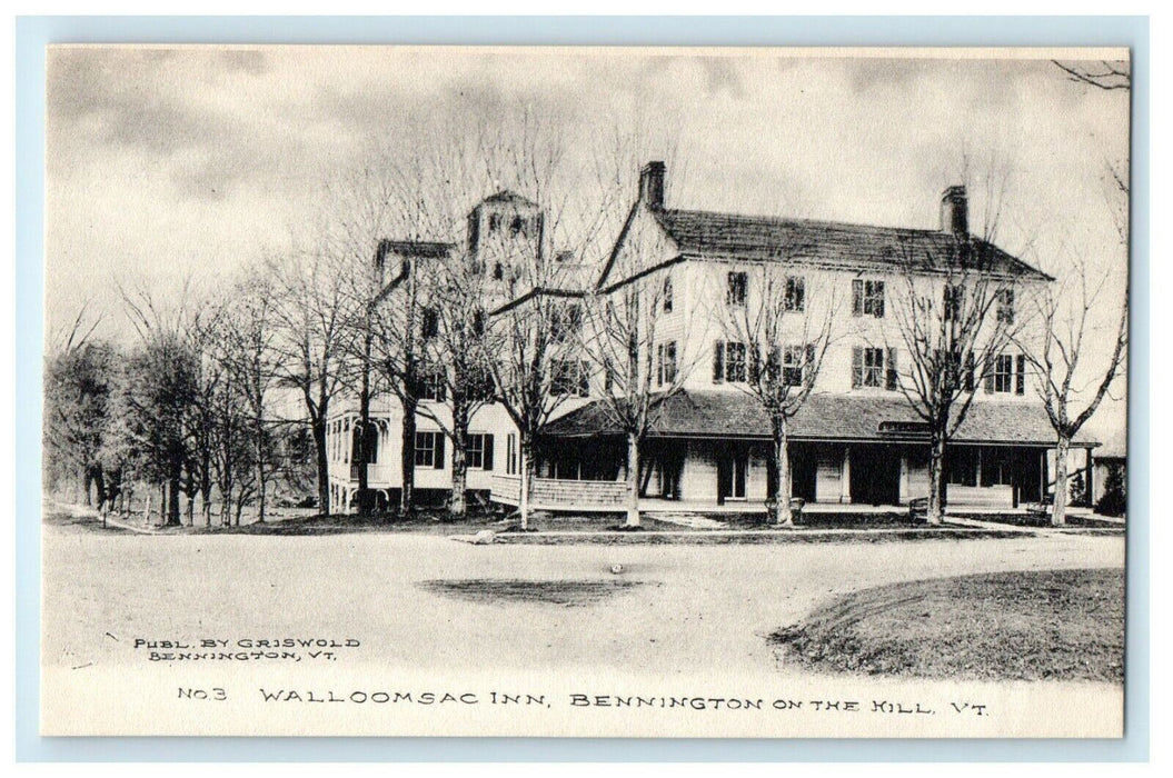 1909 Walloomsac Inn. Bennington on the Hill, Vermont VT Antique Postcard