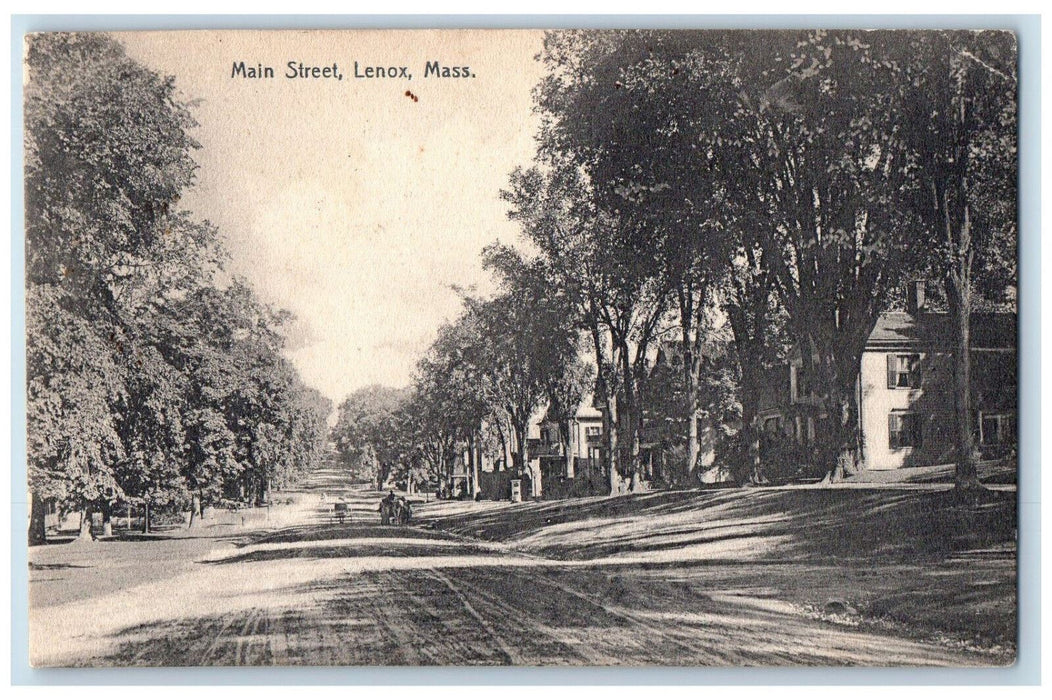 1908 Scene at Main Street Lenox Massachusetts MA Posted Antique Postcard
