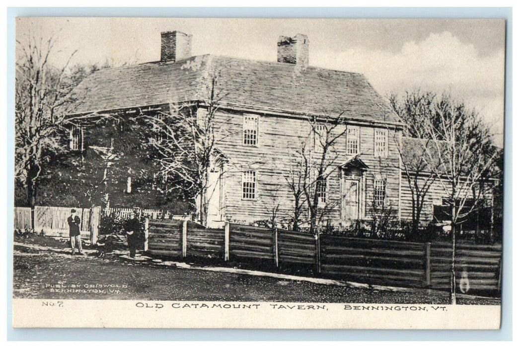 1912 Old Catamount Tavern, Bennington, Vermont VT Antique Postcard