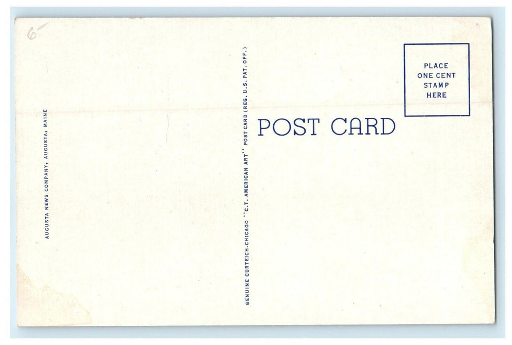 c1930's View Of High School Building Waterville Maine ME Vintage Postcard