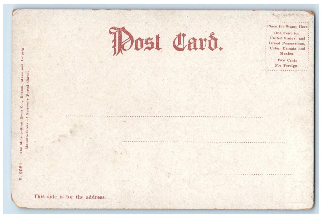 c1905 Spot Pond Looking South at Moonlight Medford Massachusetts MA Postcard