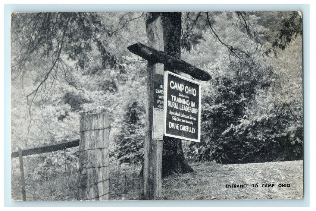 c1917 Entrance To Camp Ohio Training In Rural Leadership Utica Ohio OH Postcard