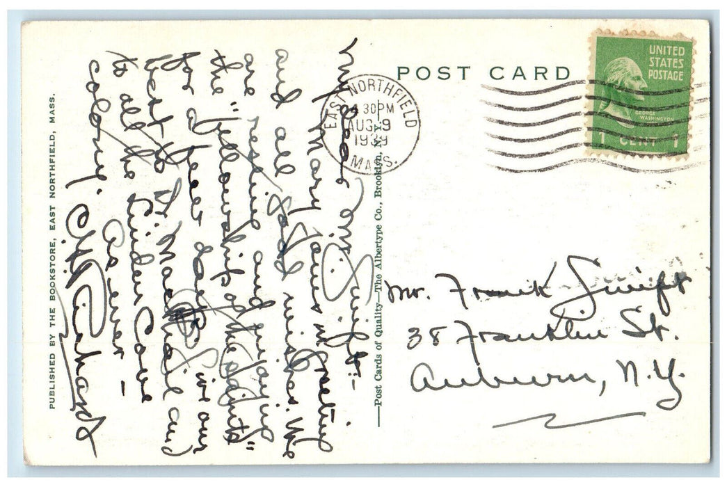1939 Birthplace of Dwight L Moody East Northfield Massachusetts MA Postcard
